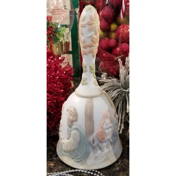 Vintage Christmas 1982 Lefton China Christopher Collection Nativity Bell - Picture 3 of 8
